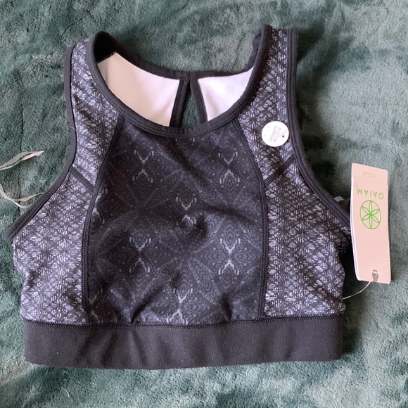 GAIAM bra bralette marine print XS NWT MEDIUM SUPPORT - Picture 1 of 11